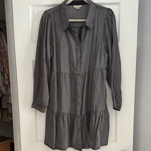 Serra Gray Midi Dress